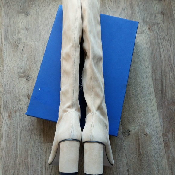 Stuart Weitzman Eloise 75 Bambina Suede Boots Wide - Picture 7 of 8